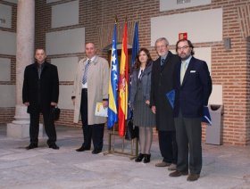 Miembros de la delegación, a su llegada a la FEMP.